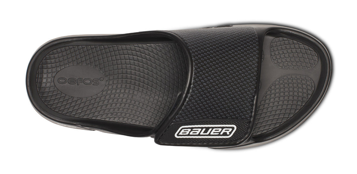 BAUER/OOFOS Men's OOahh Sport Flex Sandal – Black - Image 6